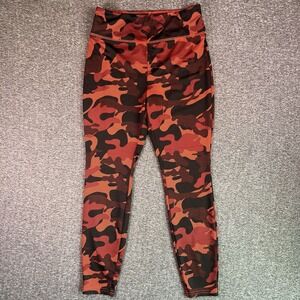 Wild Fable Leggings Womens M Red Camo Training Running Walk Pull On MMA Fit27x26